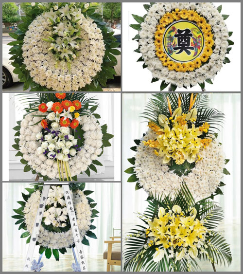 湖北孝感市应城市四里棚街道蒲东社区花圈速递